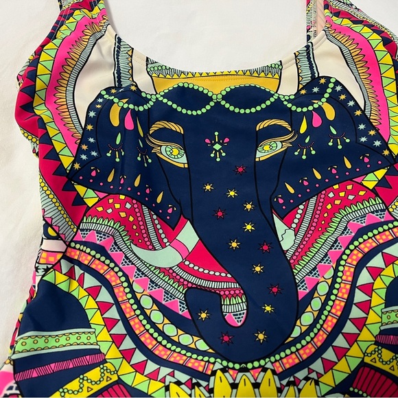 *RARE* Mara Hoffman Elephant Ganesh One Piece Swimsuit - Picture 4 of 7